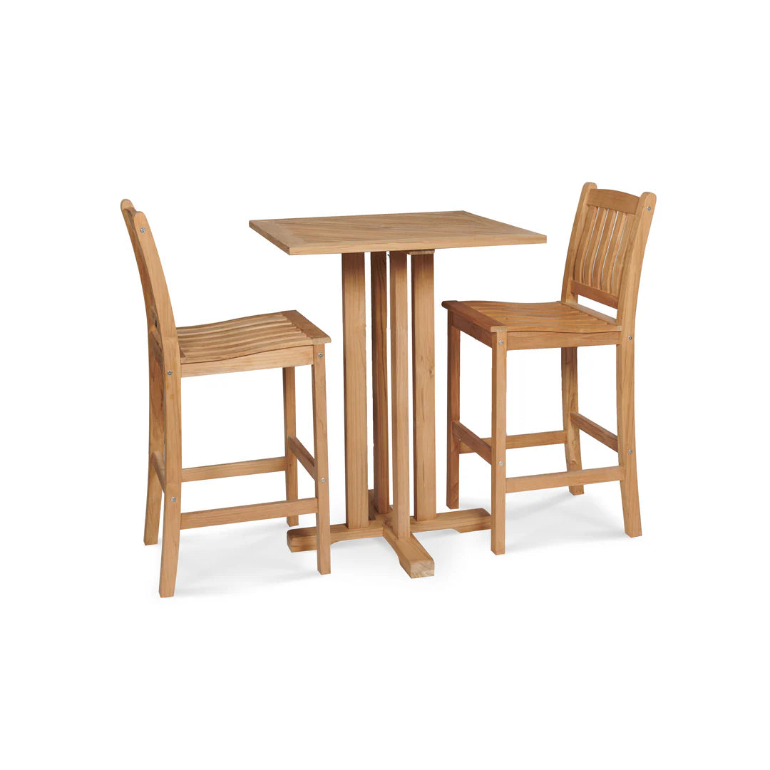 Oasis Teak Outdoor Armless Barstool -- view 5