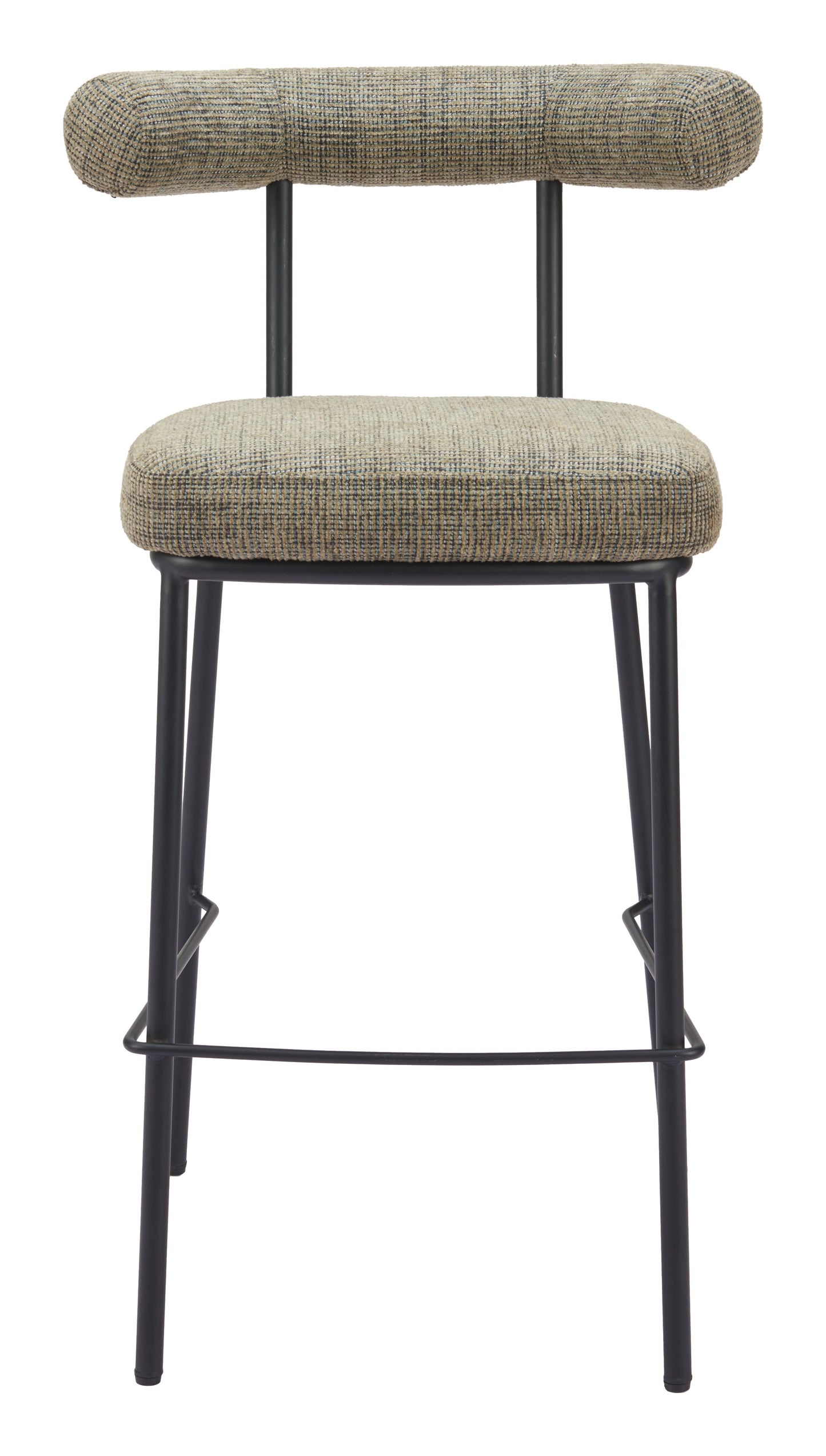 Kede Steel Green Tweed Barstool