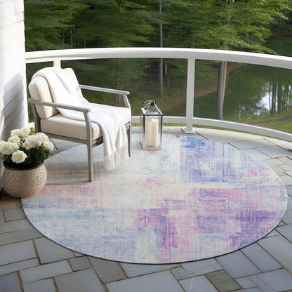 Jaelor Blue Washable Indoor-Outdoor Rug