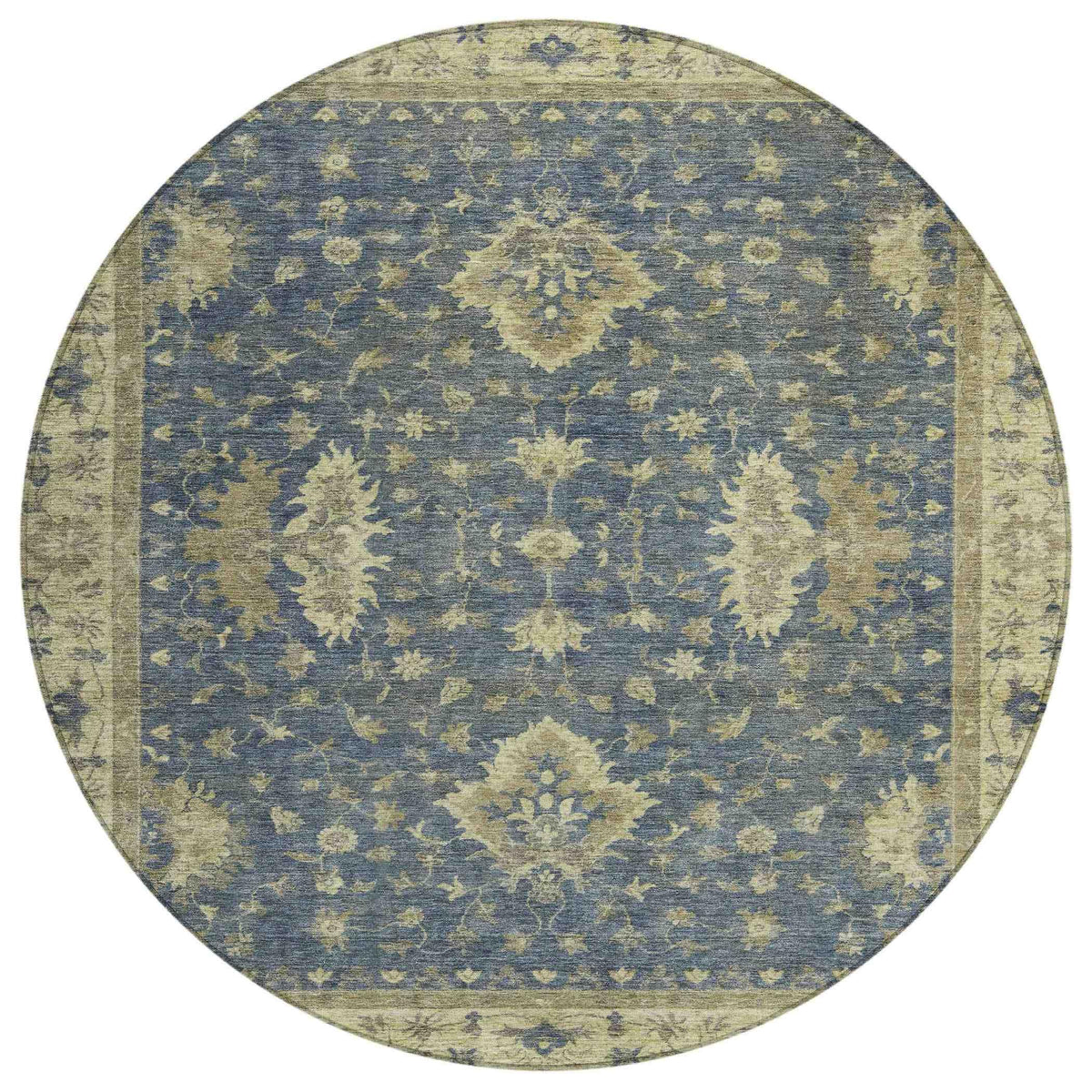 Iriaris Blue Washable Indoor-Outdoor Rug