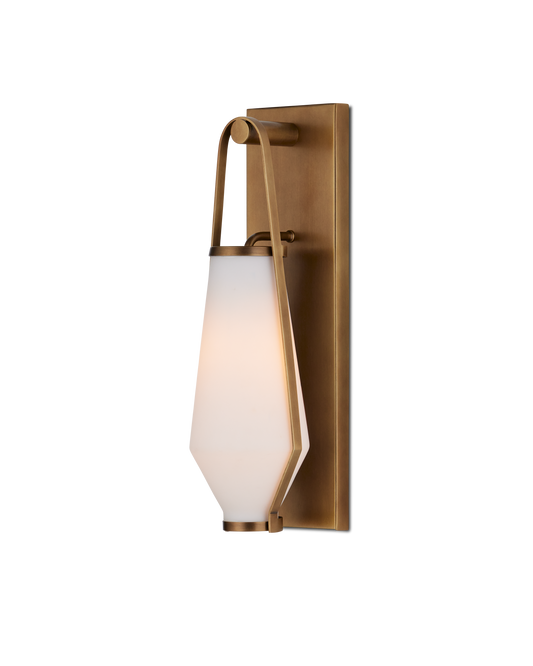 Brompton Metal and Glass Gold Bath Wall Sconce