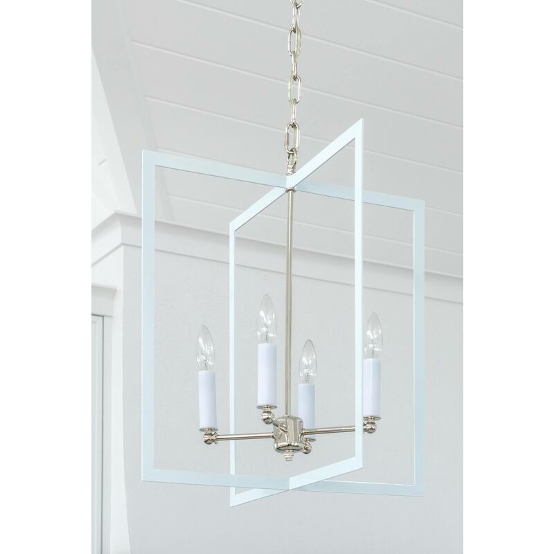 Wildwood Bayberry Hanging Clean White Finish Chandelier