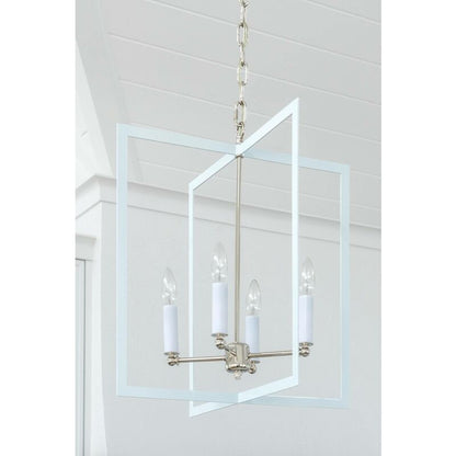 Wildwood Bayberry Hanging Clean White Finish Chandelier