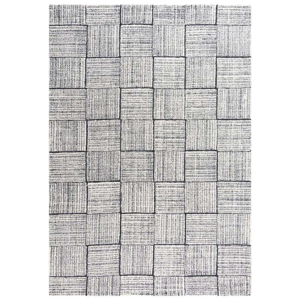 Ches Geometric Charcoal Area Rugs For Living Room