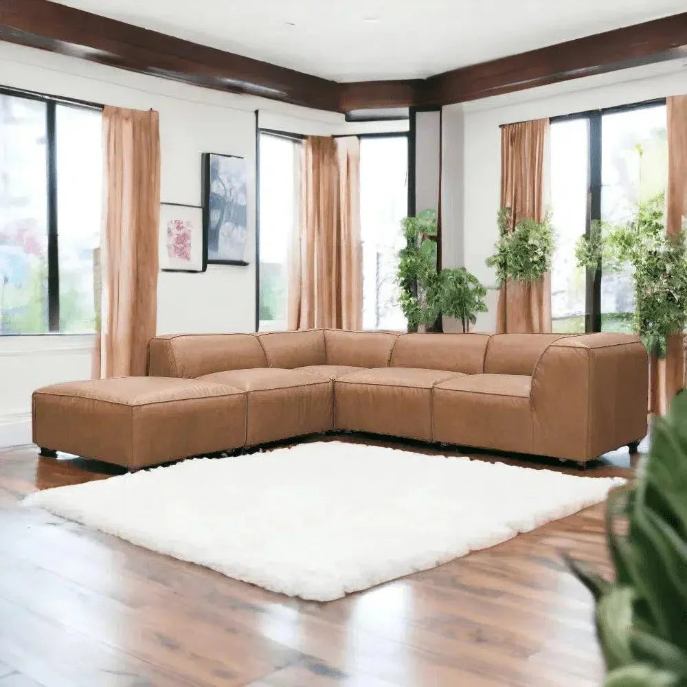 Form Tan Modular Sectional Ottoman 5PC Convertible -- view 4