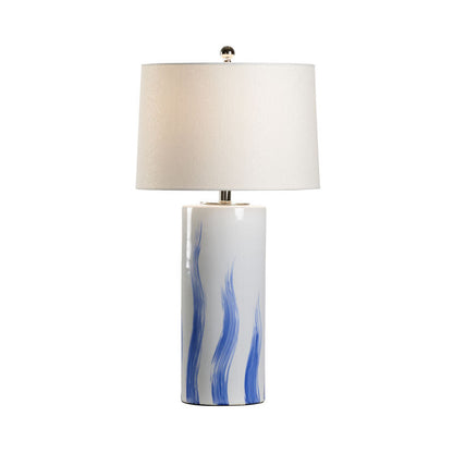 Chelsea House Brush Stroke Blue Abstract Design Table Lamp