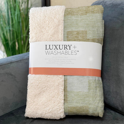 Flowing Harmony Beige Washable Indoor-Outdoor Rug