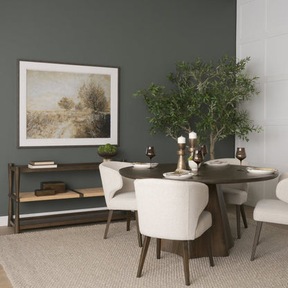 Bondi Dark Brown Mango Wood & Paper Rope Console Table -- Dark Brown