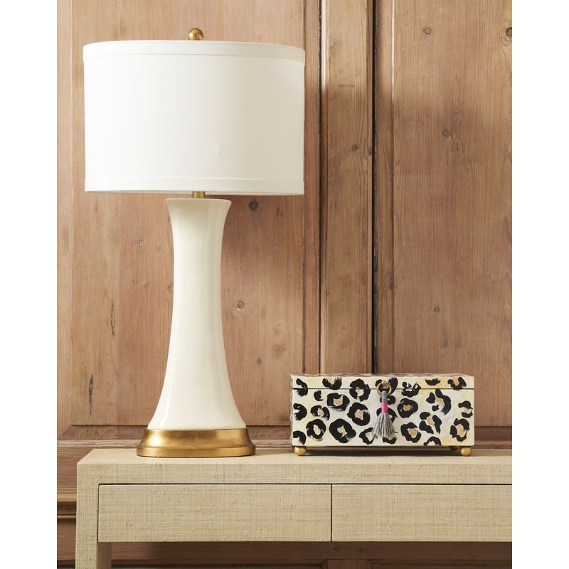 Chelsea House Hopper Gold Accents Smooth Finish Table Lamp
