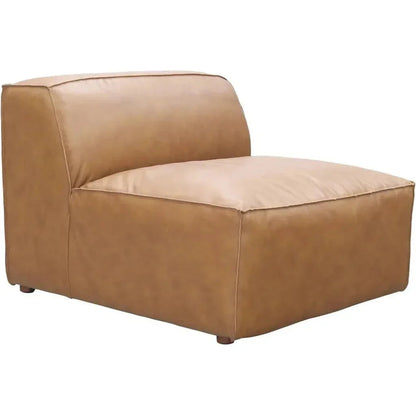 Form Tan Modular Leather Slipper Chair Modular Unit