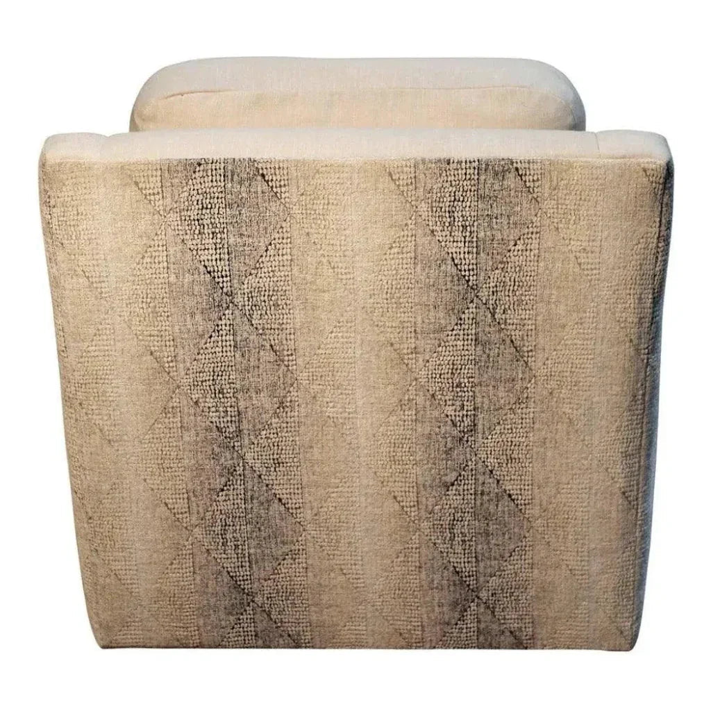 Sophie Cream Fabric Swivel Club Chair -- view 5