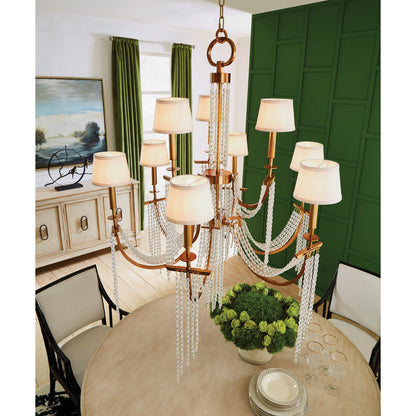 Mackie Antique Brass Finish Chandelier