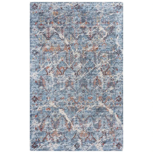 Cyri Geometric Blue/ Beige Large Area Rugs