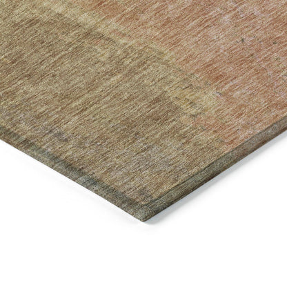 Iriion Brown Washable Indoor-Outdoor Rug