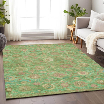 Laeara Lime Washable Indoor-Outdoor Rug -- view 2