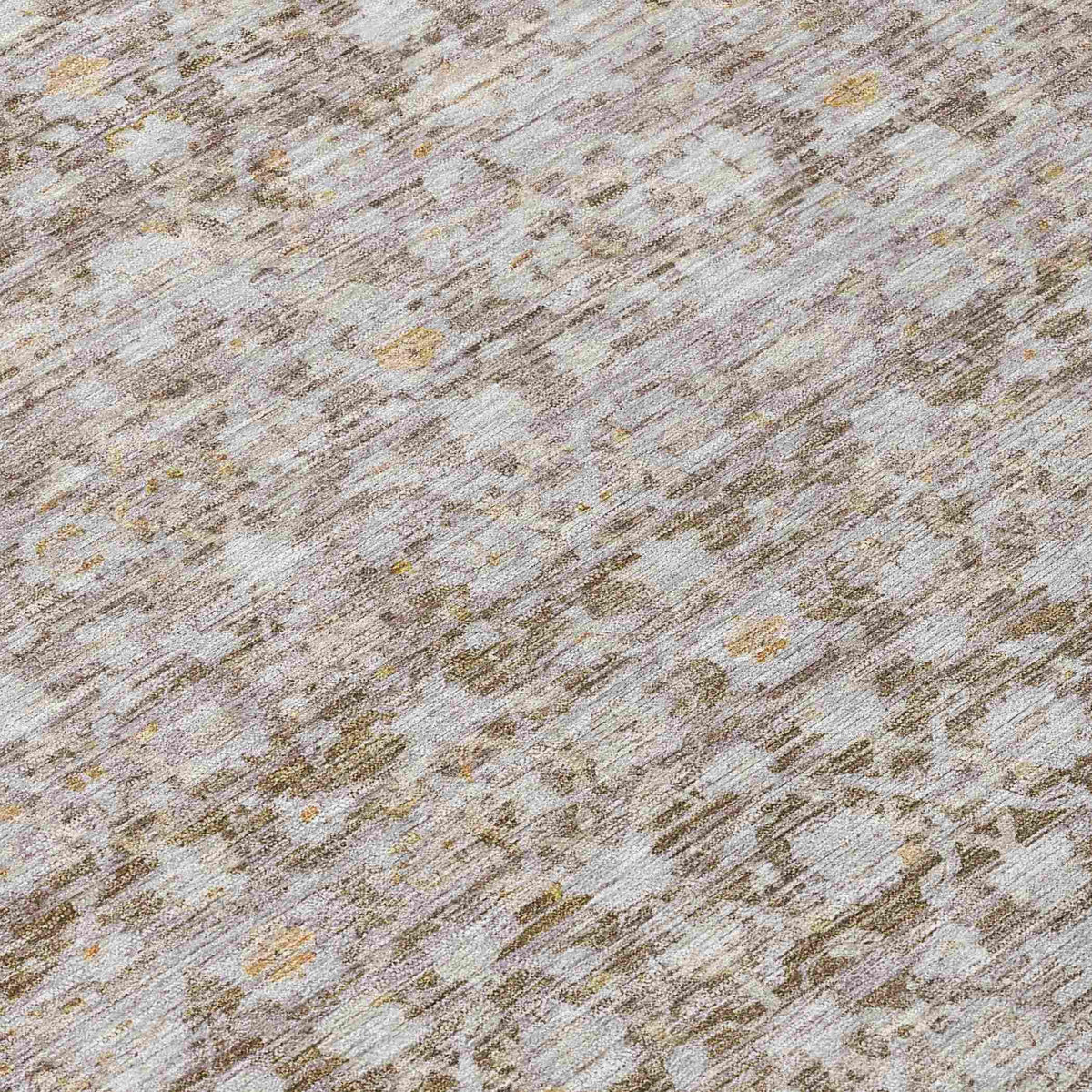 Irior Brown Washable Indoor-Outdoor Rug