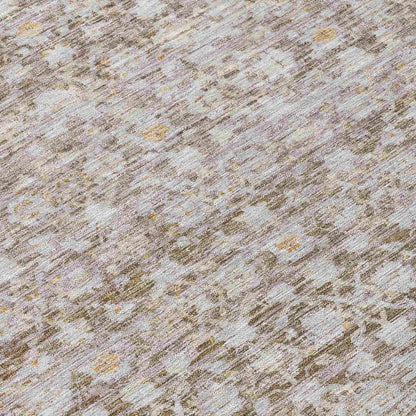 Irior Brown Washable Indoor-Outdoor Rug
