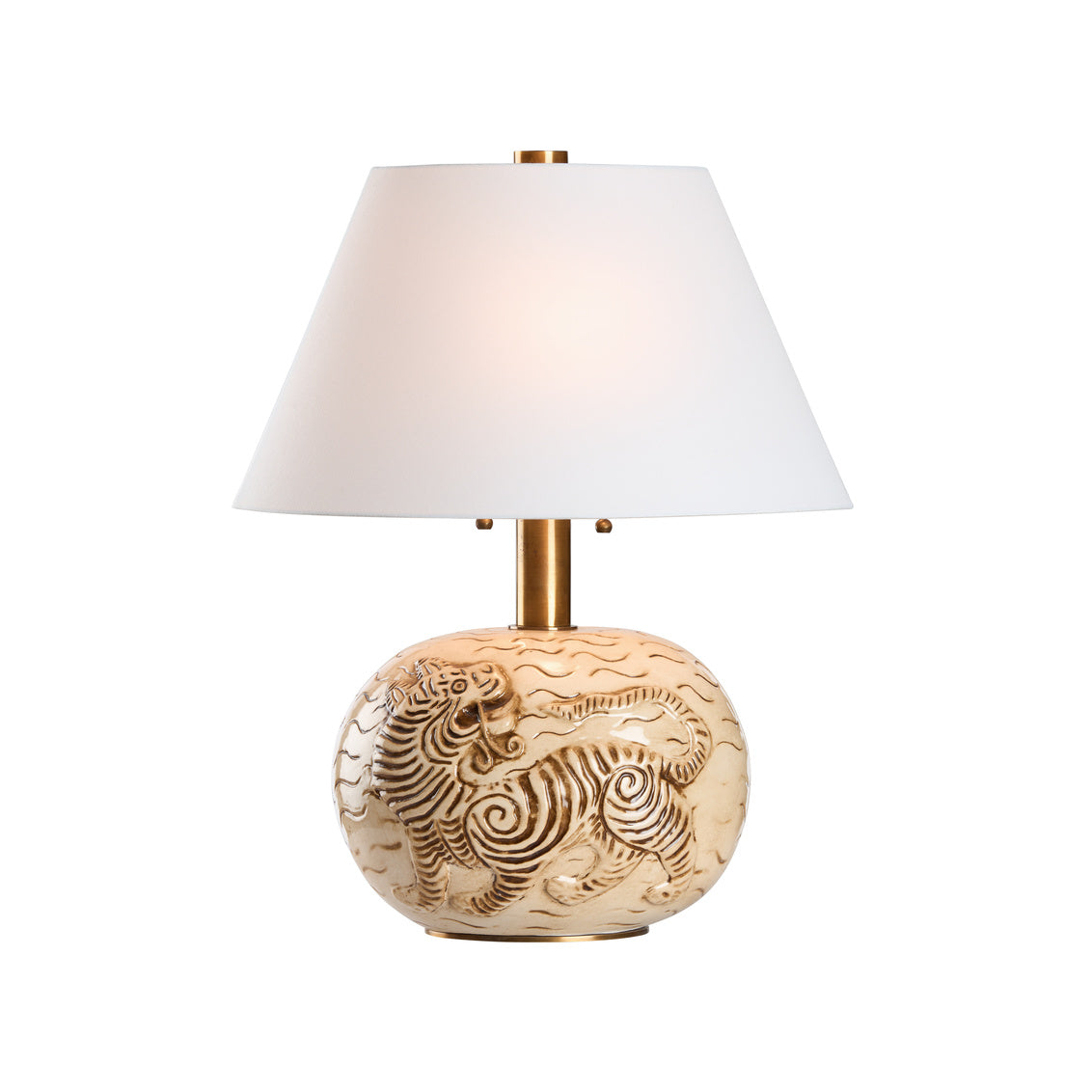 Wildwood Tibetan Tiger Sculpted Ceramic Table Lamp
