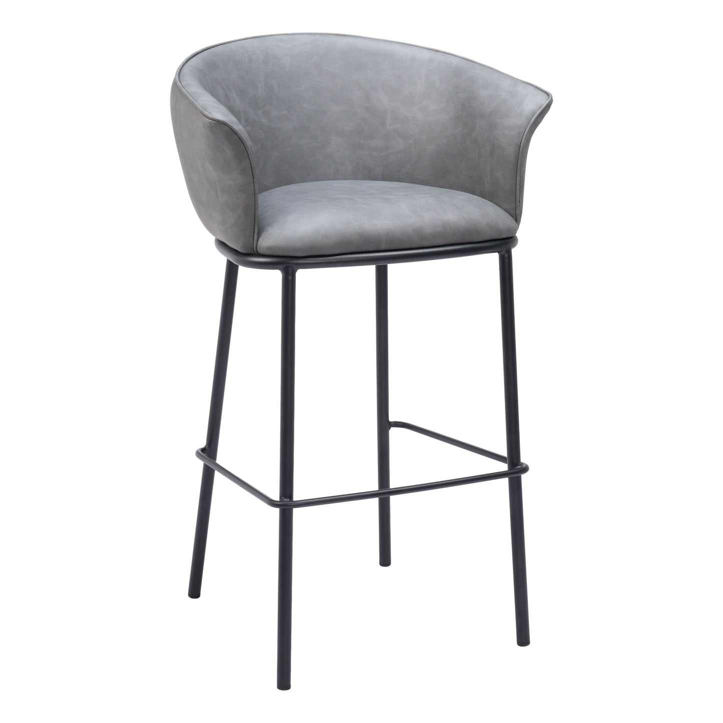 Garston Steel Gray Barstool