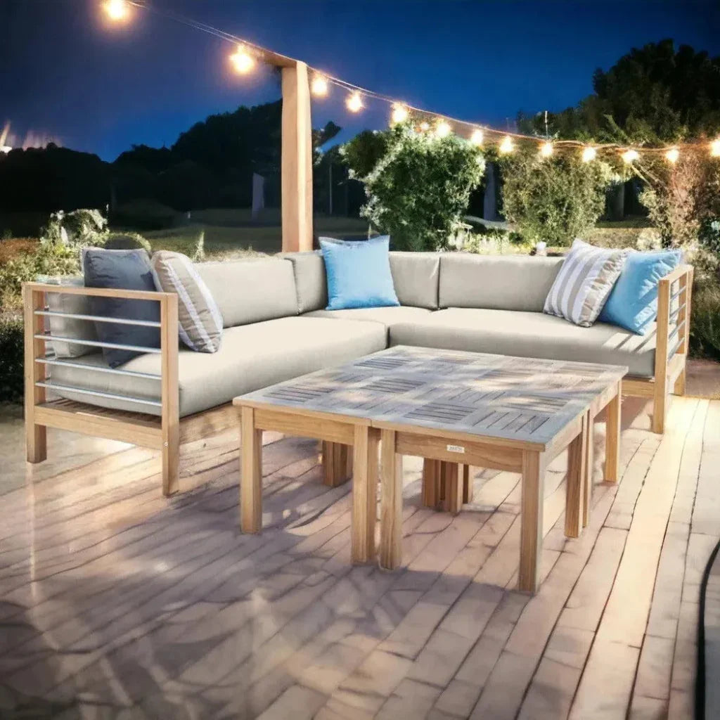 SoHo 7PC Outdoor Sectional Deep Set Sunbrella -- view 2