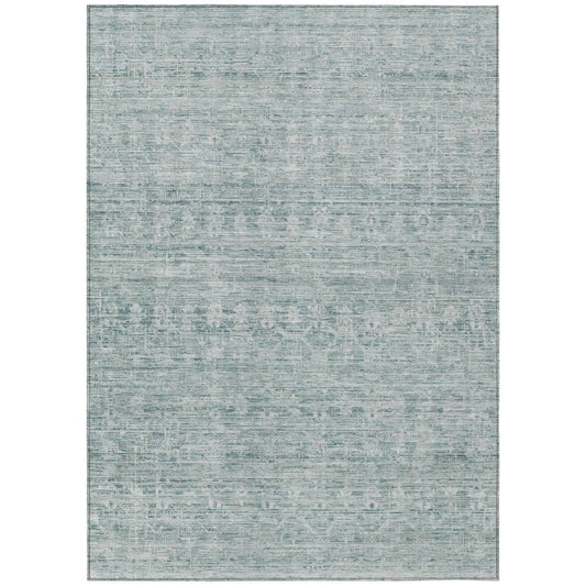 Irion Teal Washable Indoor-Outdoor Rug