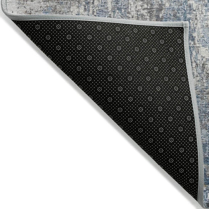 Kaelion Blue Washable Indoor-Outdoor Rug