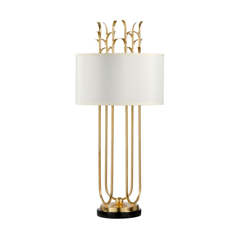 Wildwood Julianne Natural Black Marble Base Table Lamp