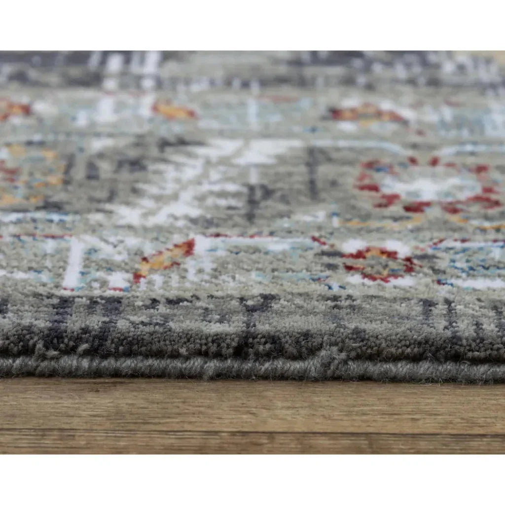 Diff Medallion Gray Large Area Rugs For Living Room - LOOMLAN - LOOMLAN - Area Rugs