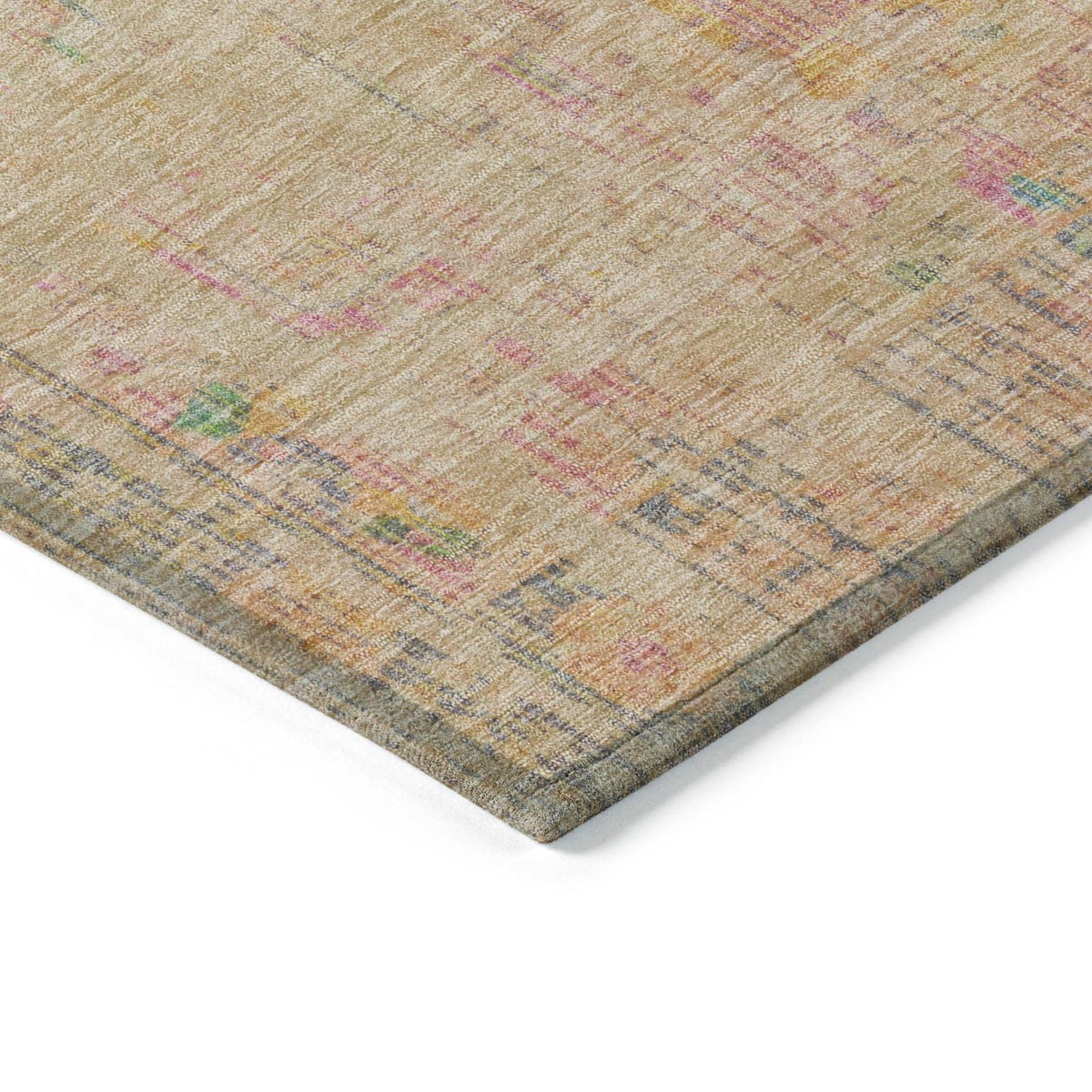 Haelon Brown Washable Indoor-Outdoor Rug