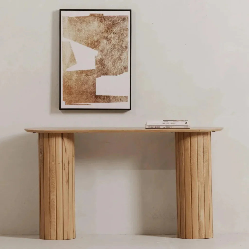 Povera Wood Oval Console Table -- view 6