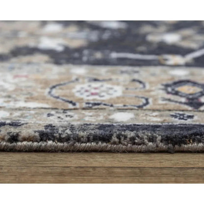 Dika Medallion Charcoal Large Area Rugs For Living Room - LOOMLAN - LOOMLAN - Area Rugs