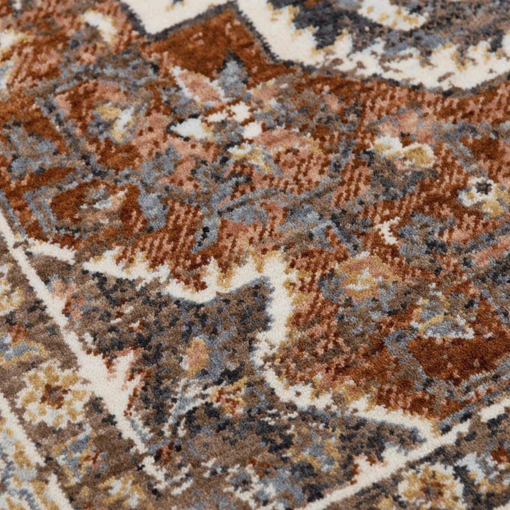 Burk Medallion Dark Rust Large Area Rugs - LOOMLAN - LOOMLAN - Area Rugs