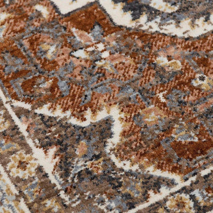 Burk Medallion Dark Rust Large Area Rugs - LOOMLAN - LOOMLAN - Area Rugs