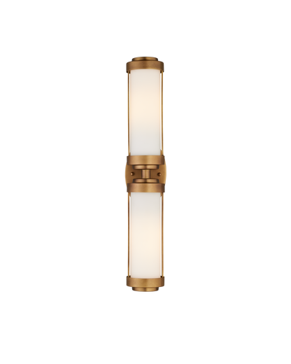 Bowland Metal and Glass Gold Bath Wall Sconce