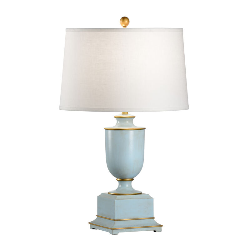 Wildwood Old Washed Linen Shade Gold Accents Urn Table Lamp