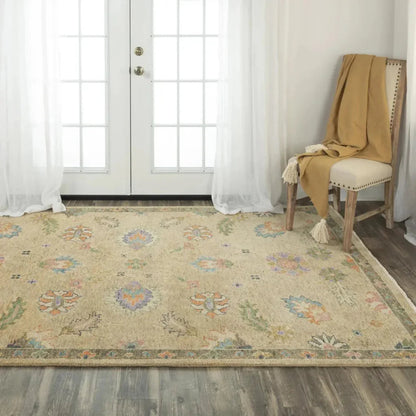 Cola Floral Beige Large Area Rugs For Living Room -- beige