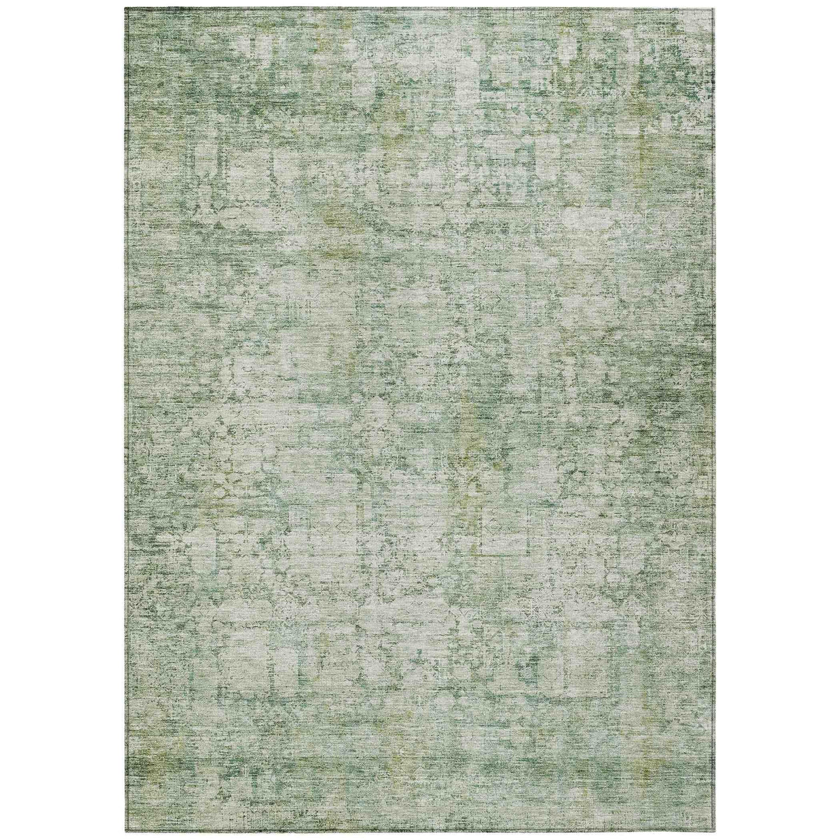 Kaelien Green Washable Indoor-Outdoor Rug