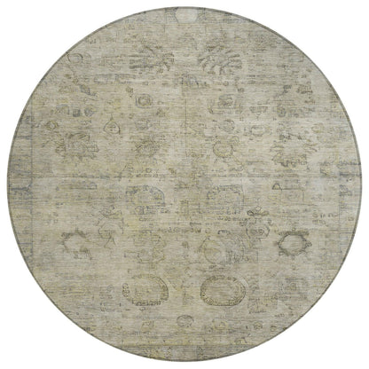 Laeanor Brown Washable Indoor-Outdoor Rug