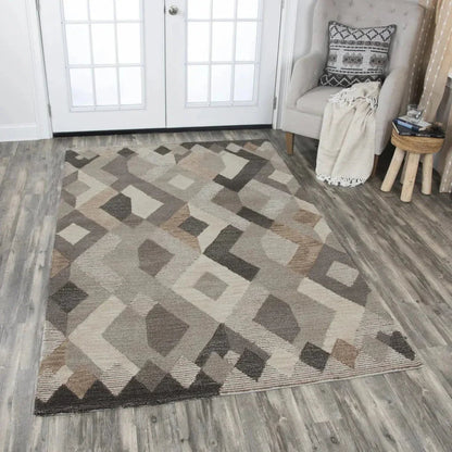 Bong Geometric Brown Large Area Rugs For Living Room -- brown