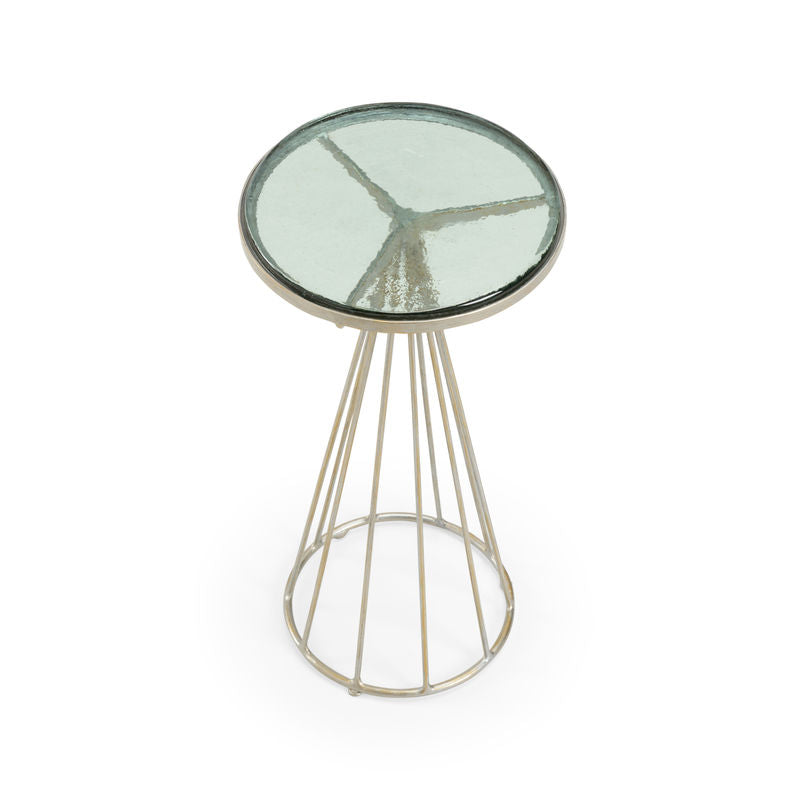 Bubble Handmade Iron Framed Drinks Table-Side Tables-Wildwood-LOOMLAN