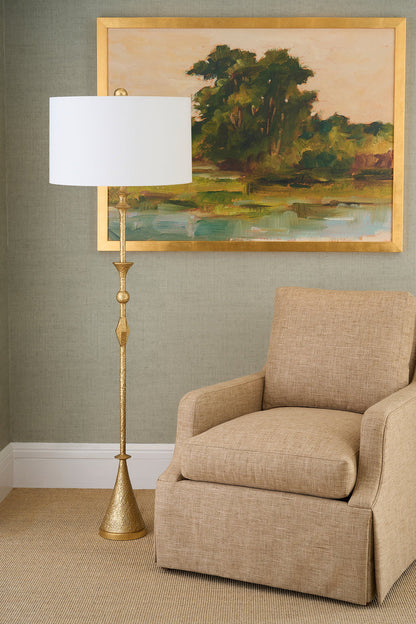Gia Resin Gold Floor Lamp