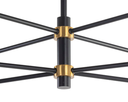 Briggs Chandelier Modern Black And Brass Lighting Fixture