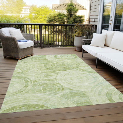 Jaelain Green Washable Indoor-Outdoor Rug