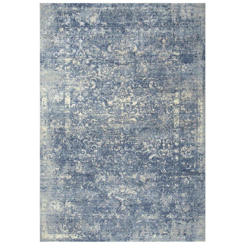 Curn Floral Blue Large Area Rugs For Living Room