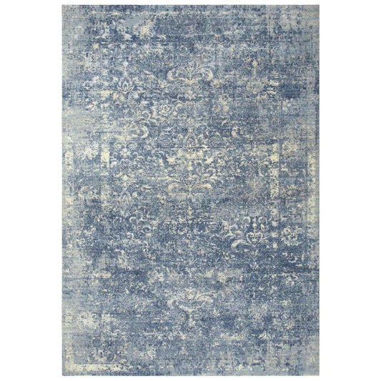 Curn Floral Blue Large Area Rugs For Living Room