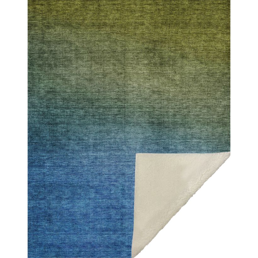 Quiet Current Olive Washable Indoor-Outdoor Rug