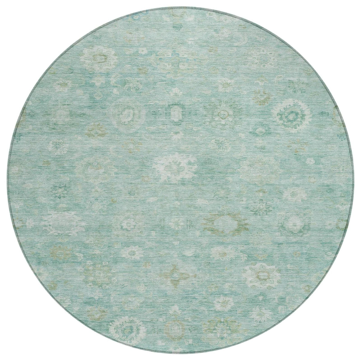 Laeara Teal Washable Indoor-Outdoor Rug