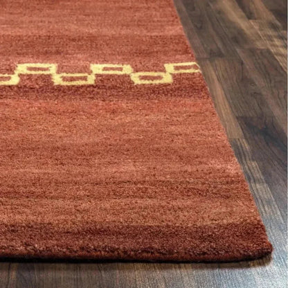 Burr Wool Red Hallway Kitchen Runner Rug -- red