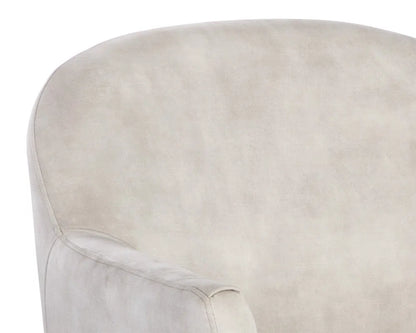 Casey Fabric Upholstered Swivel Lounge Chair