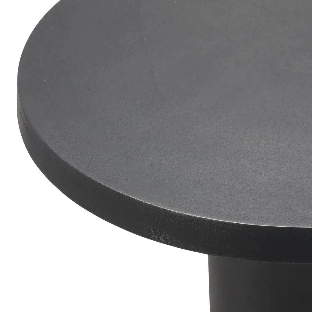 Liam Reclaimed Cast Aluminum Round End Table -- view 4